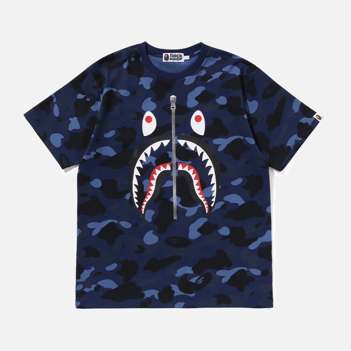COLOR CAMO SHARK TEE - NAVY