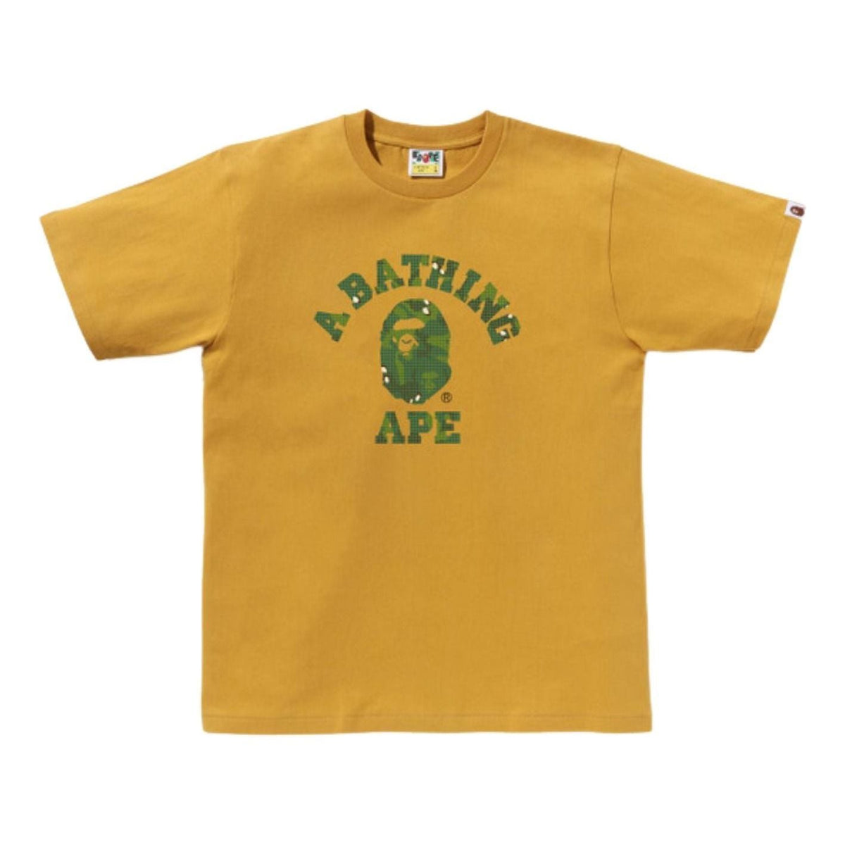 A Bathing Ape Bitmap College T-Shirt 'Yellow' 1K80-110-039-YEL