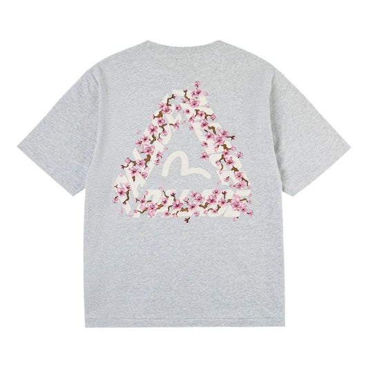 Palace x EVISU Heavy Wash T Shirt 'Grey Marl' P30ES242