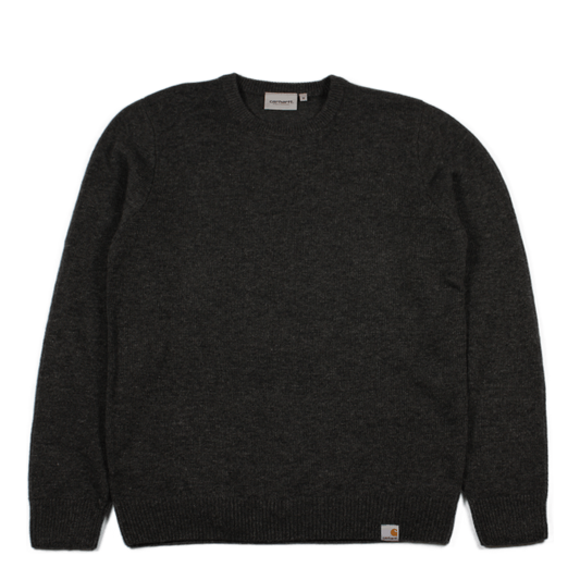 Allen Sweater 80/20% Lambswool Black Heather