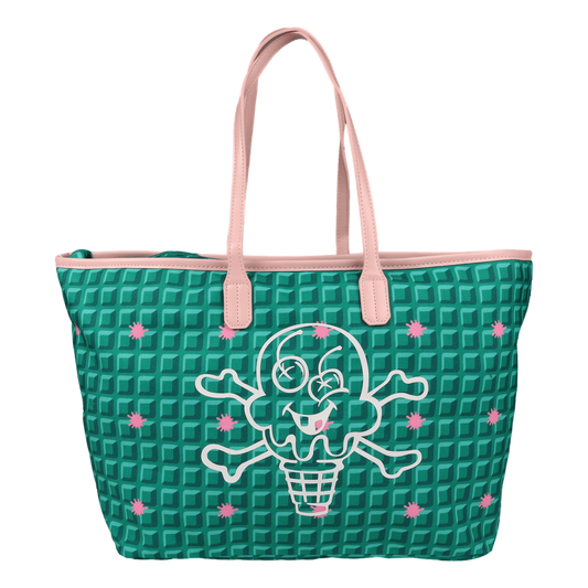Waffle Tote Bag Green
