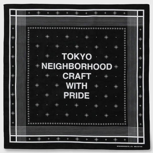 Line Pattern Bandana - Black