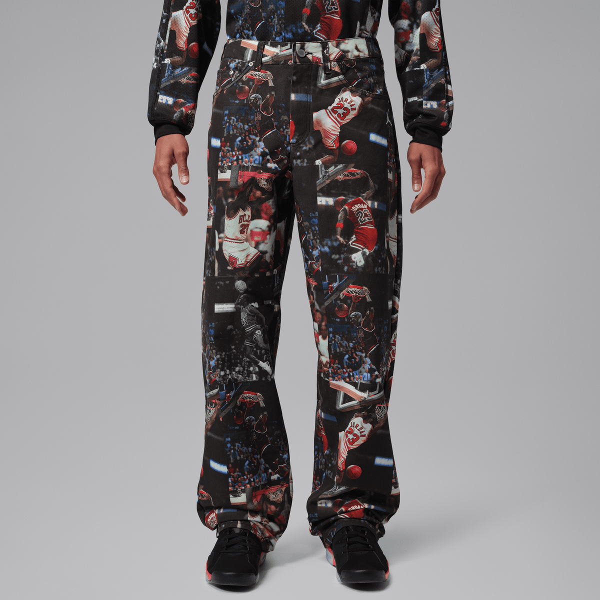 JORDAN FLIGHT WOVEN PANTS - BLACK / MULTI