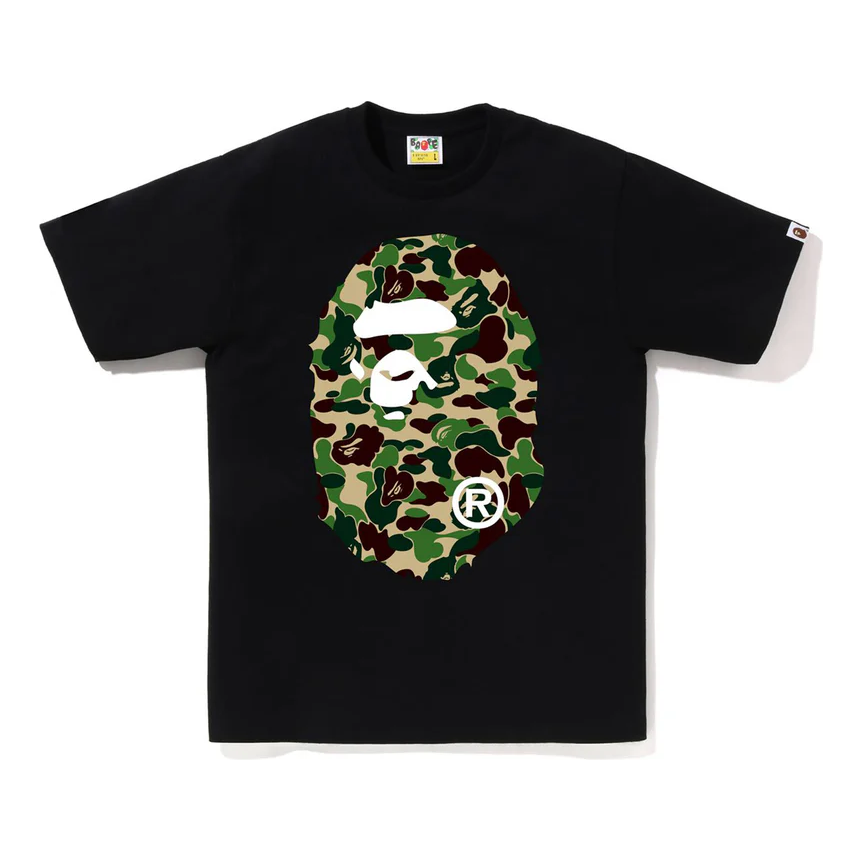 A Bathing Ape ABC Camo Big Ape Head T-Shirt 'Black' 0ZXTEM110006MBKM