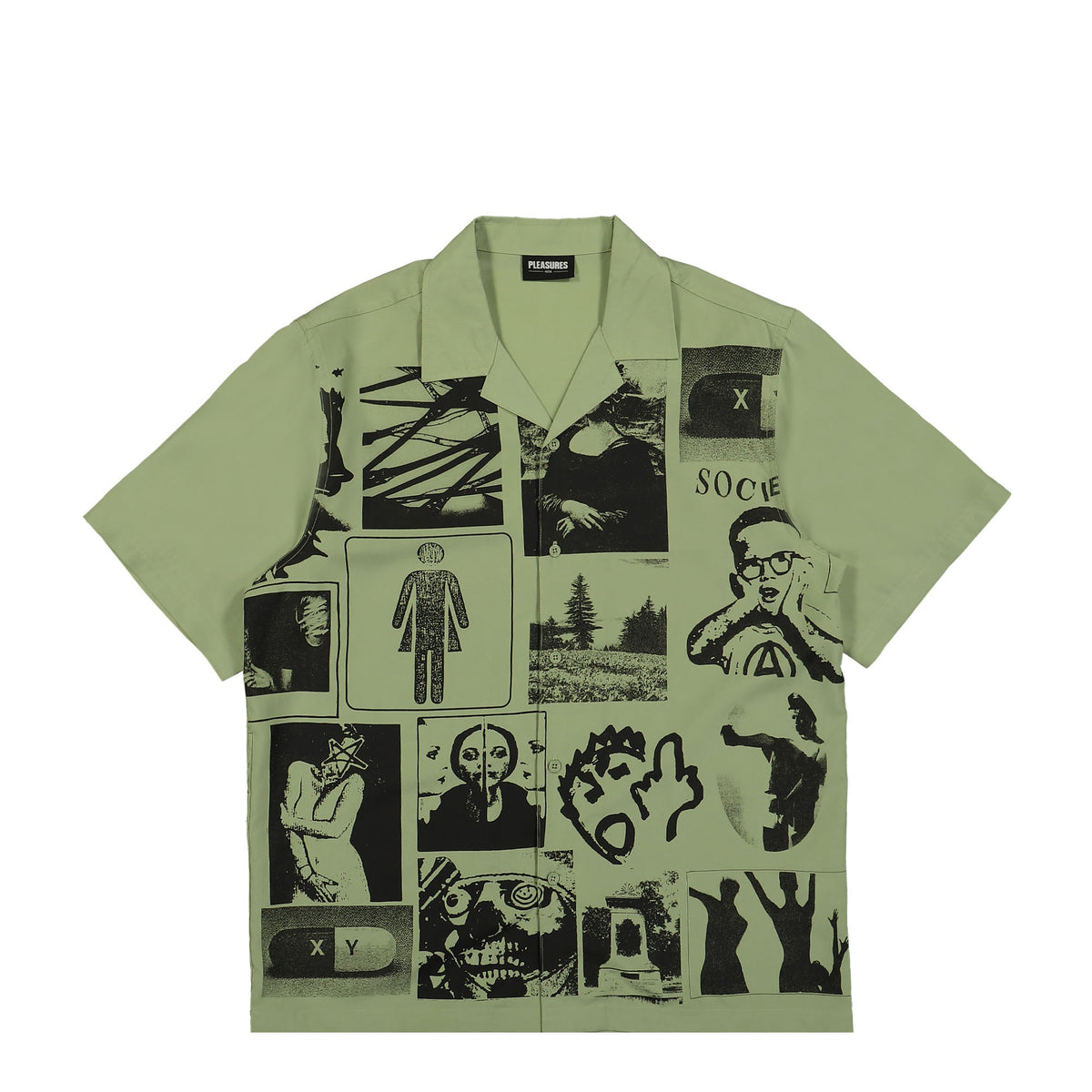 Choices Camp Collar Button Down Shirt