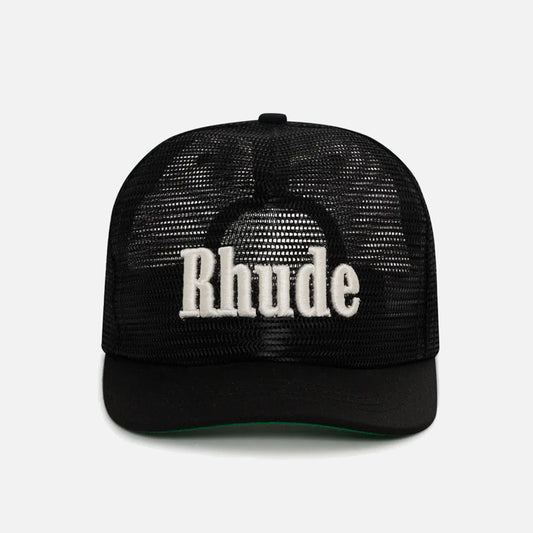 RHUDE LOGO MESH HAT - BLACK / WHITE