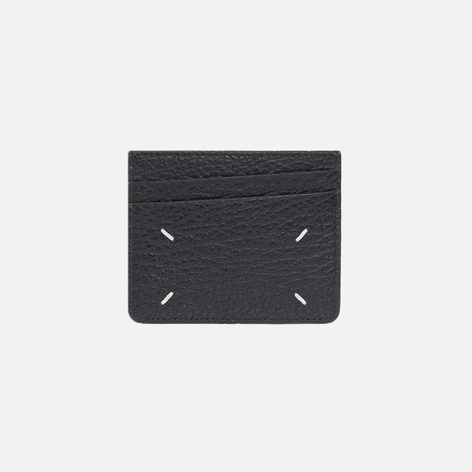 FOUR STITCHES CARDHOLDER - BLACK
