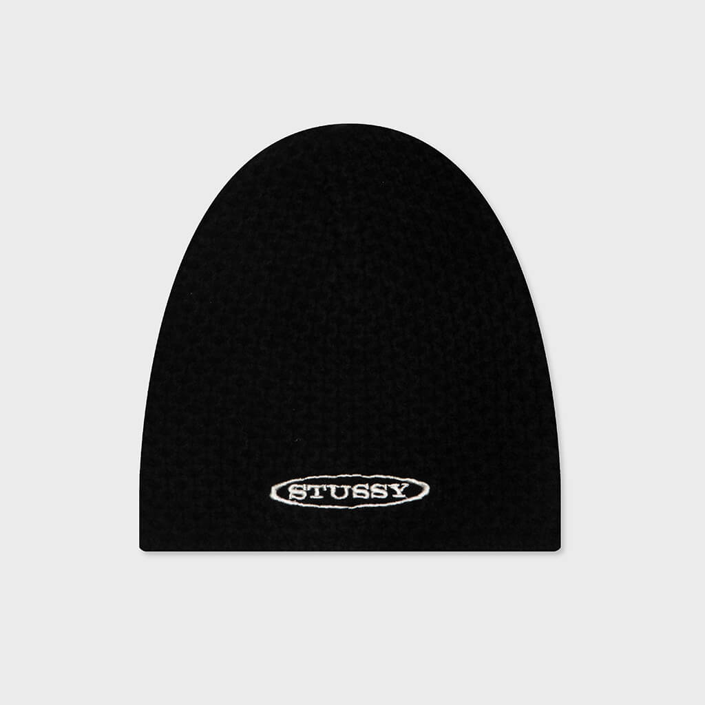 Textured Knit Skullcap - Black