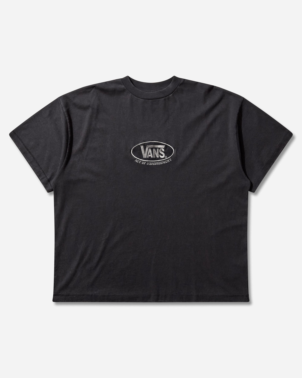Act of Disagreement Oval Logo T-Shirt Washed Black