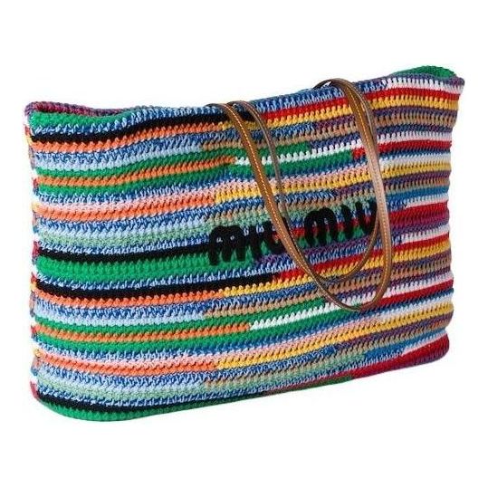 (WMNS) MIU MIU Crochet Tote Bag 'Multicolored' 5BG228-AF46-F0055-V-ORO