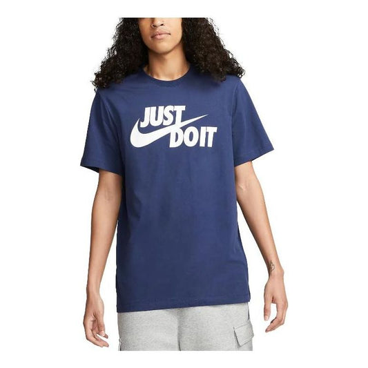 Nike JUST DO IT Logo T-Shirt 'Blue' AR5007-410
