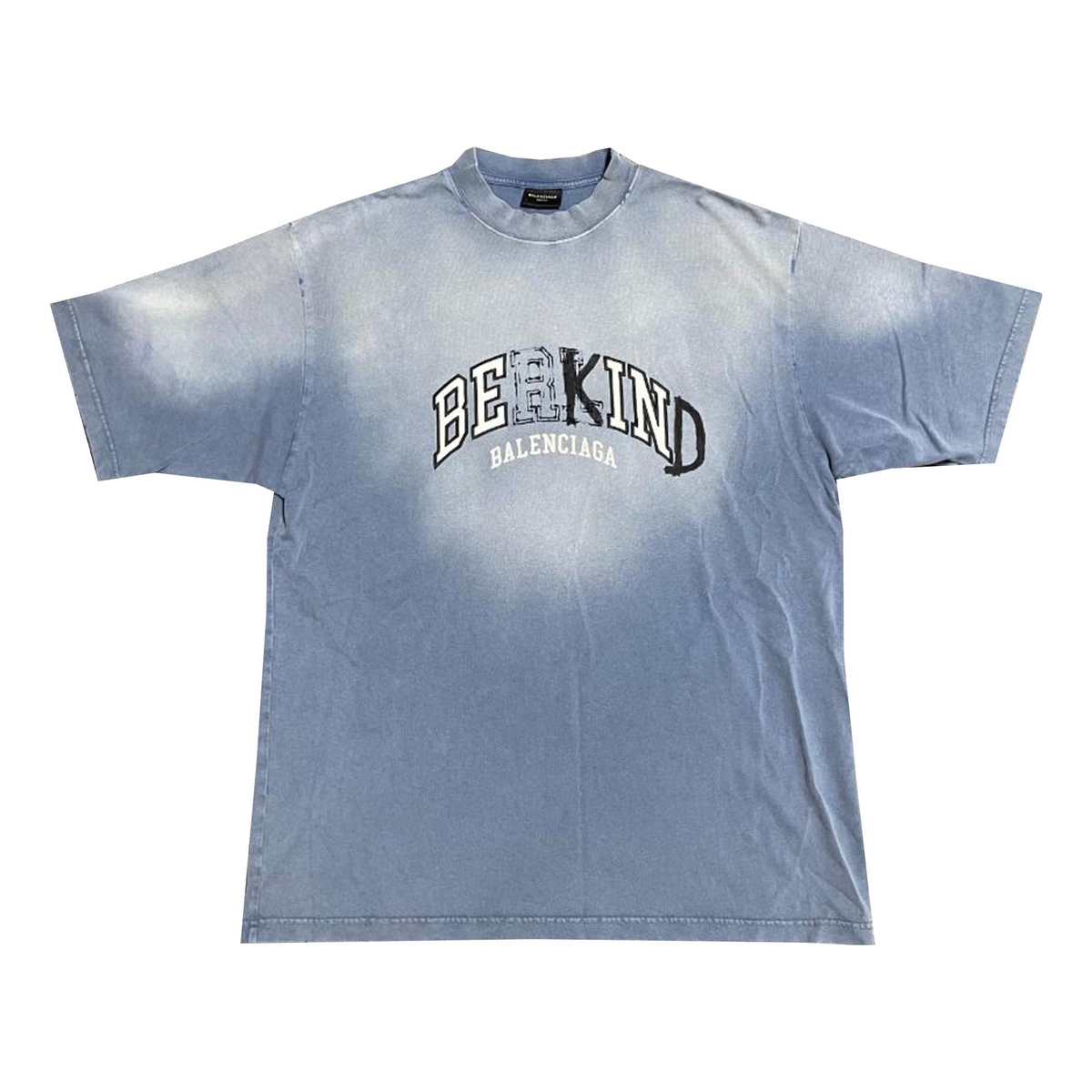 Balenciaga BE KIND Crewneck T-shirt 'Blue' 764235TPVD54313