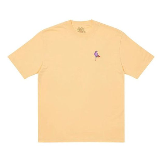 PALACE Handbag Tote Bag Embroidered Round Neck Short Sleeve T-Shirt Yellow P20TS022