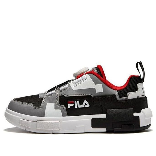 (GS) FILA Fashion Brick Skate Shoes 'White Grey Black' K15B341304FFBB