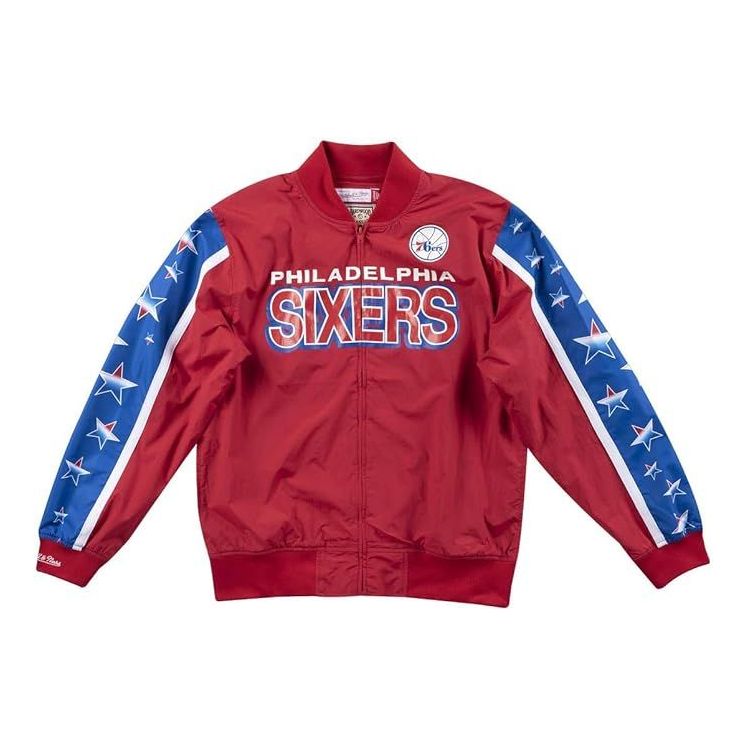 Mitchell & Ness x NBA Philadelphia 76ers Hook Warm Up Jacket 'Red' WUJKMG18067-P76SCAR