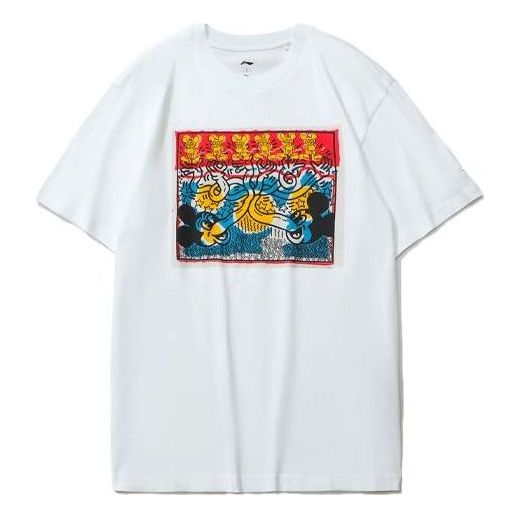 Li-Ning x Disney Mickey x Keith Haring Tee 'White' AHSR499-1