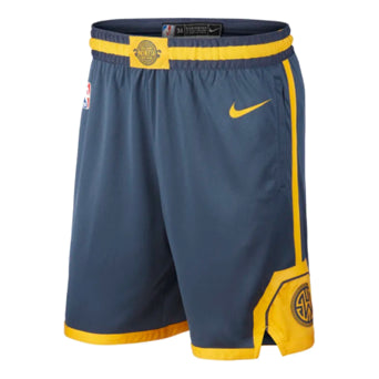 Nike Nba Golden State Warriors Swingman City Edition Shorts Blueyellow 912102-427