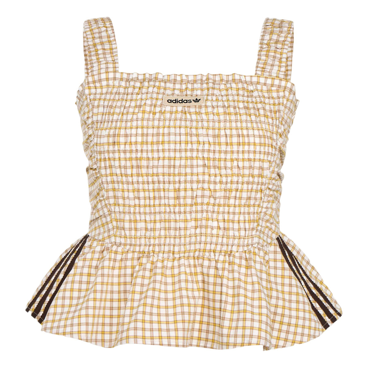 (WMNS) adidas Plaid Vest Asia Sizing 'Yellow' KX7036