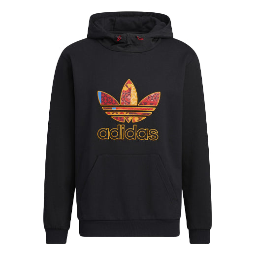 Men's adidas originals Cny Logo Pattern Pullover Black HD0319