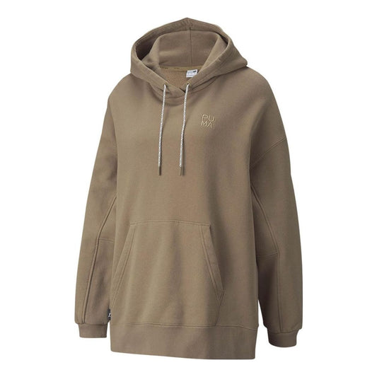(WMNS) PUMA Infuse Pullover Hoodie 'Brown' 533421-63