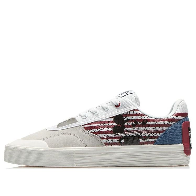 Li-Ning Disney x Keith Haring Skate Shoes 'White Grey' AECR049-1