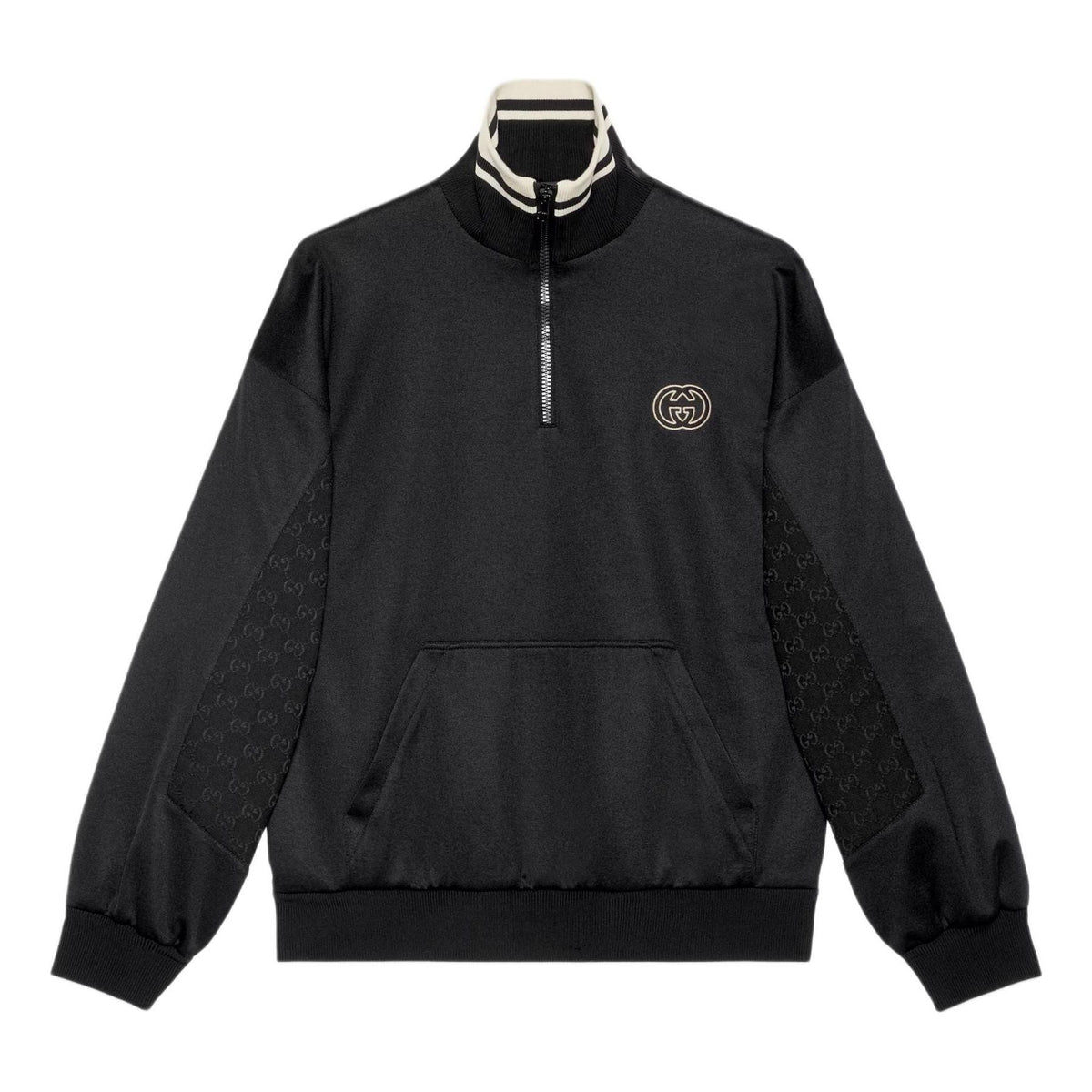 Gucci Technical Jersey Half Zip Jacket 'Black' 768614-XJF4A-1043