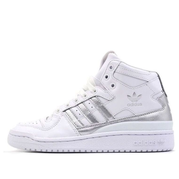 (WMNS) adidas originals Forum Mid 'Refined White/Metallic Silver' D98182