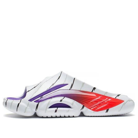Li-Ning 8 PE Courtside Slides 'White Red' ABTS009-5