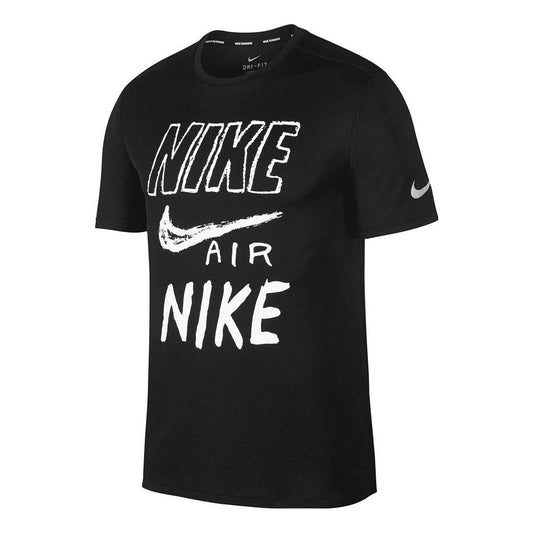 Nike Breathe Run Short Sleeve T-shirt 'Black' AJ7584-010