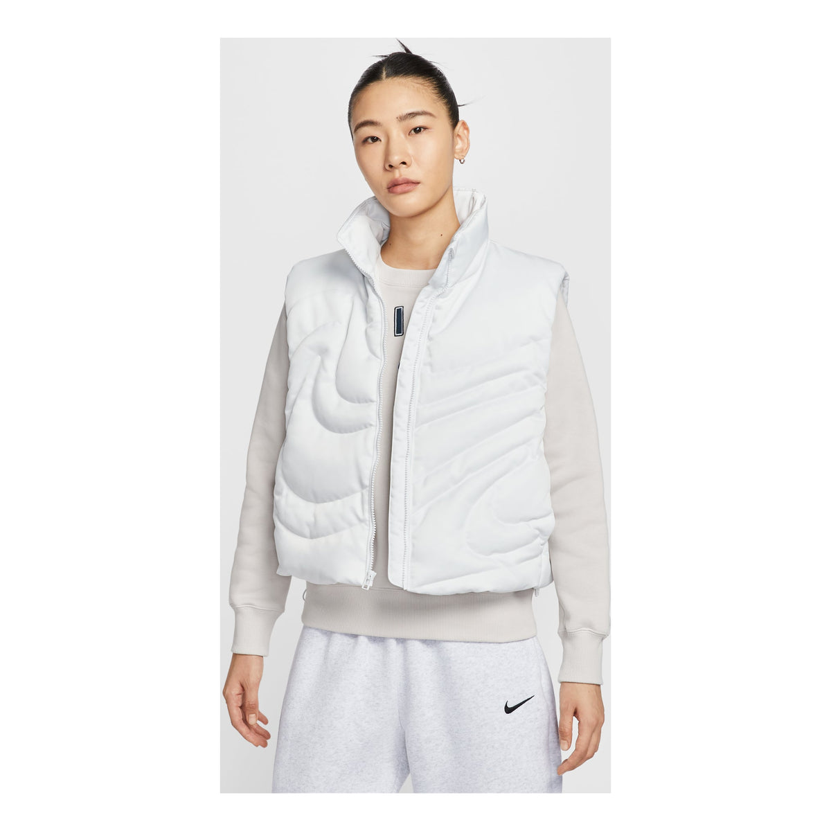 (WMNS) Nike Sportswear Swoosh Series Oversized Down Vest 'Summit White' IH8008-121