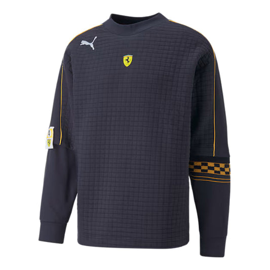 PUMA Logo Ferrari Race Statement Sweatshirt 'Navy' 535785-08