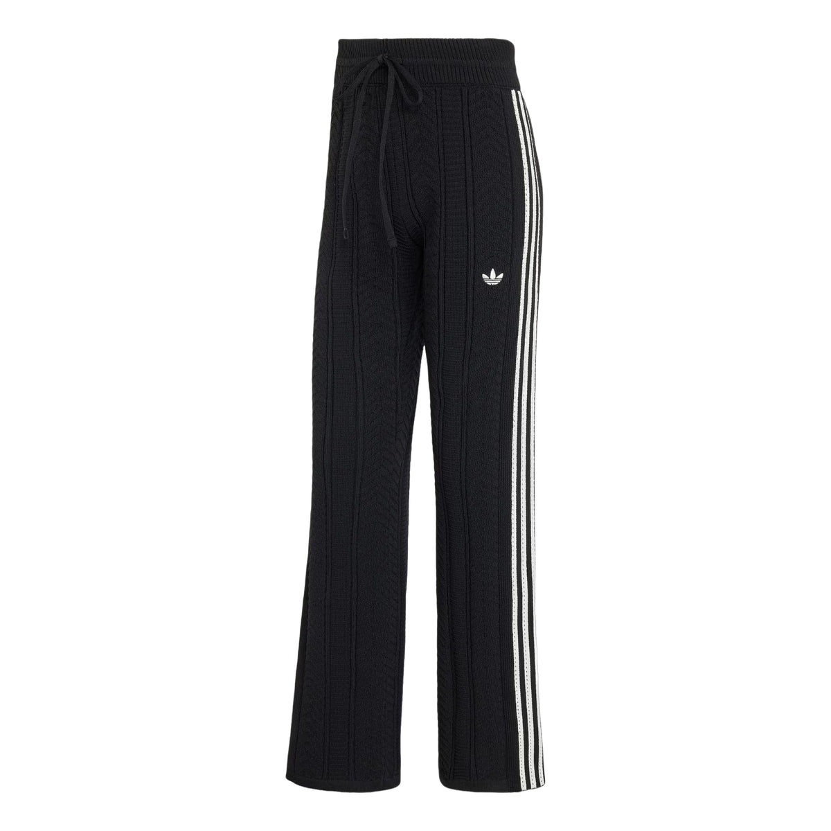 (WMNS) adidas Wide-Leg Track Pant Asia SIzing 'Black Cloud White' KR9626