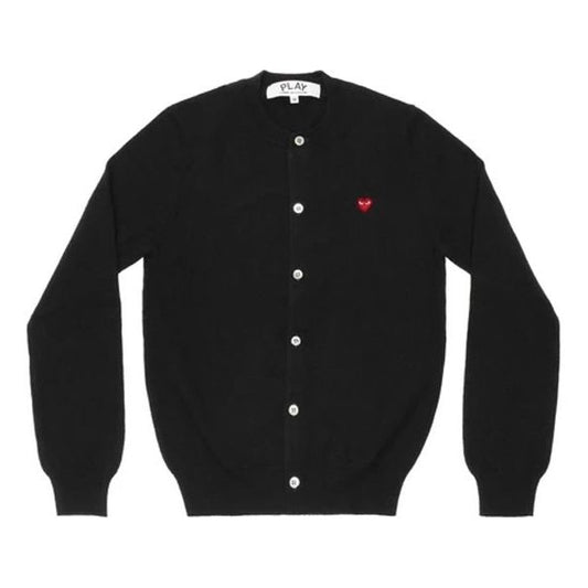 (WMNS) COMME des GARCONS PLAY Cardigan With Small Red Heart 'Black' AZ-N079-051-1