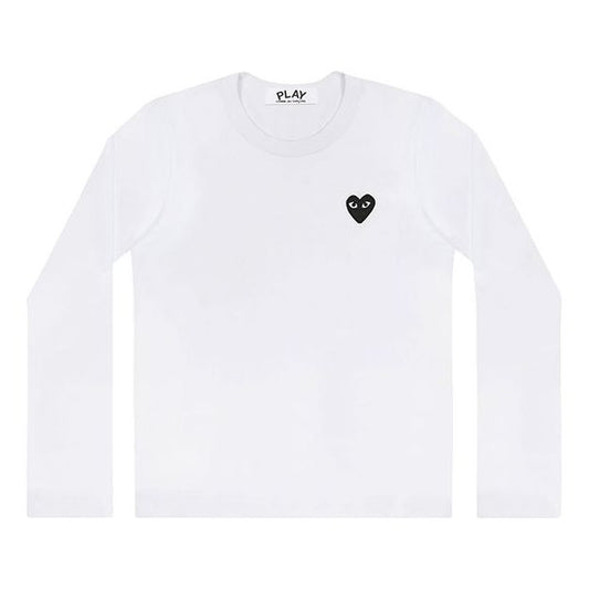 (WMNS) COMME des GARCONS PLAY Small Logo Long Sleeves Tee 'White Black' AZ-T119-051-2