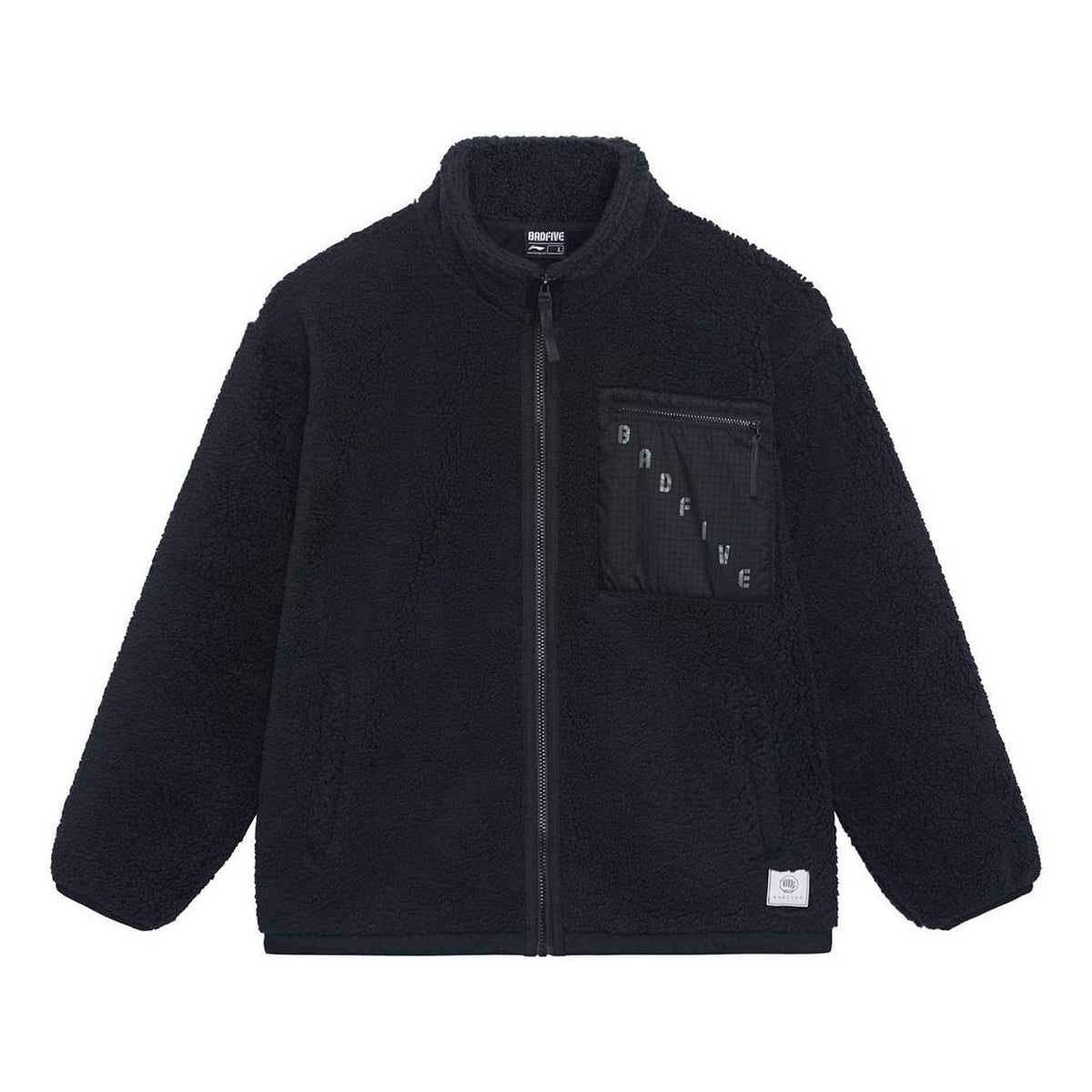 Li-Ning BadFive Pocket Polar Fleece Jacket 'Black' AFDSA67-4