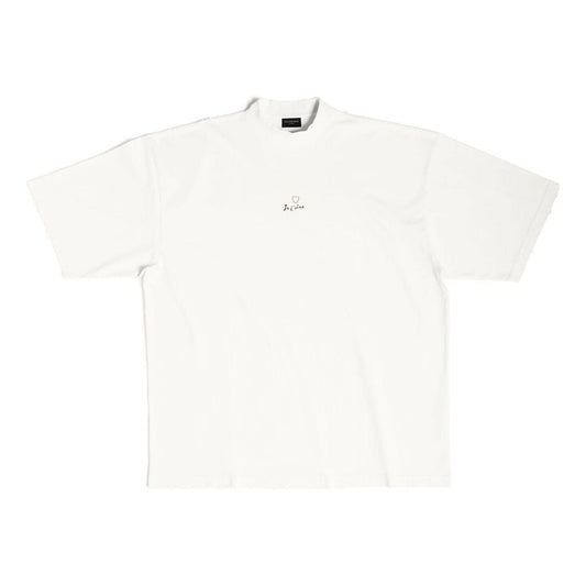 Balenciaga Je t'aime T-shirt Large Fit 'White' 744439TOVM79079