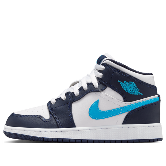 (GS) Air Jordan 1 Mid 'Obsidian White' DQ8423-404