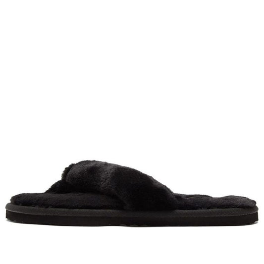 (WMNS) PUMA Fluff Flip Slide 'Black Team Gold' 384938-01