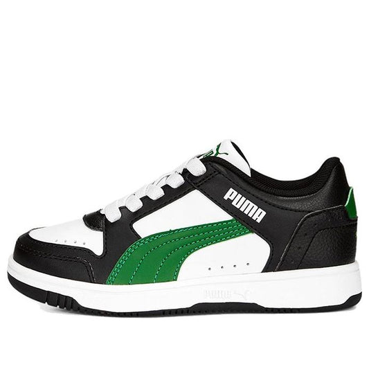 (PS) PUMA Rebound Joy Low 'Black White Green' 381985-13