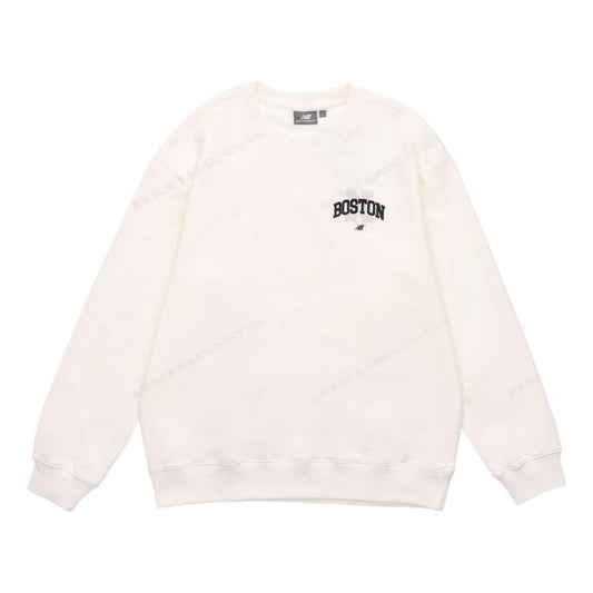 New Balance Logo Sweatshirt Asia Sizing 'White' 5CC44343-IV