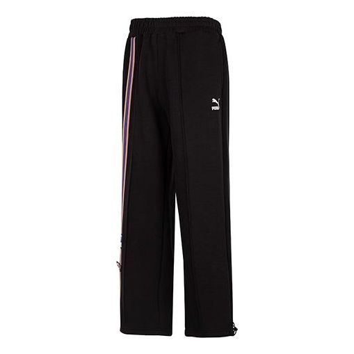 PUMA Team Badge Straight-leg Pants 'Black' 677376-01