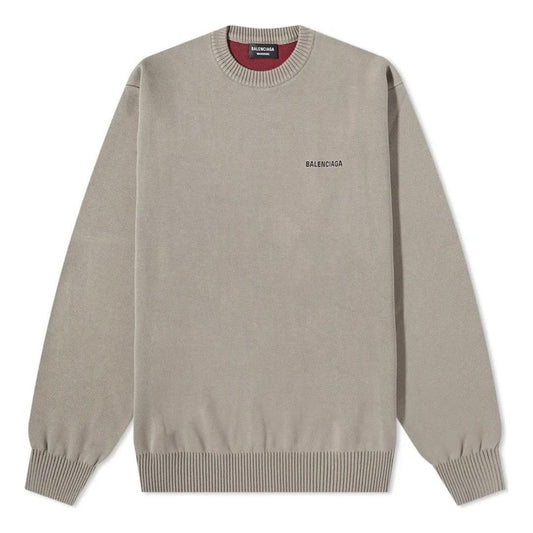 Balenciaga Political Campaign Crewneck Sweater 'Khaki' 695827T32385963