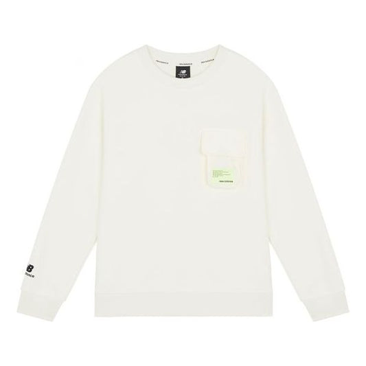 (WMNS) New Balance CNY Series 3D Pocket Sports Round Neck Pullover White Hoodie AWT21312-IV