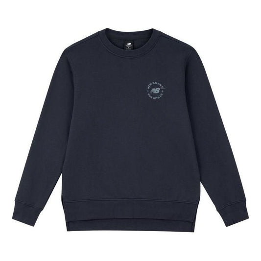 New Balance Logo Sweatshirt Asia Sizing 'Navy' AMT33343-ECL