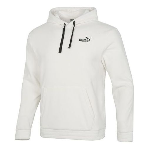 PUMA Logo Polar Fleece Hoodie 'White' 534929-93