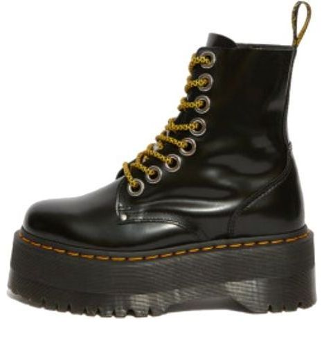 (WMNS) Dr. Martens Jadon Max Platform Boot 'Black Buttero' 25566001