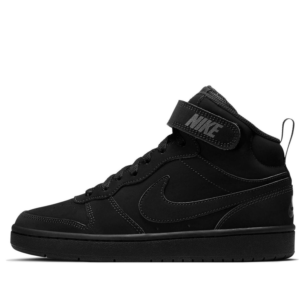(GS) Nike Court Borough Mid 2 'Triple Black' CW5867-001