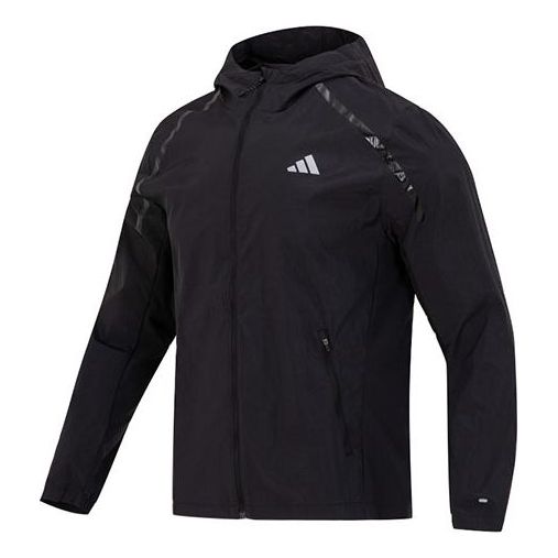 adidas Marathon Warm-Up Running Jacket 'Black' IB8264