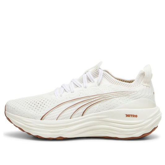 (WMNS) PUMA ForeverRun Nitro Knit 'Warm White Teak' 379140-08