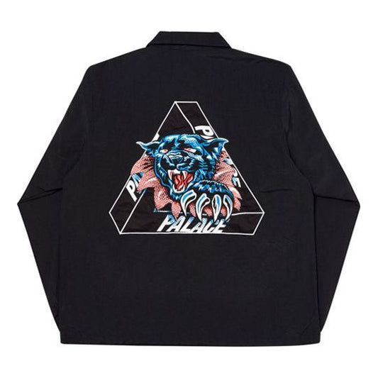 PALACE Triangle Pattern Logo lapel Jacket Unisex Black P17JK072